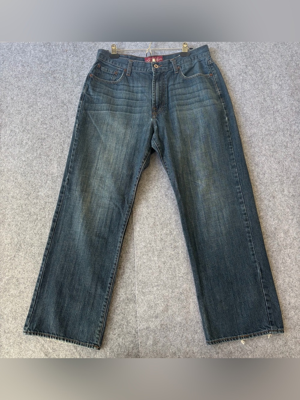 Lucky Brand Men's 181 Relaxed Straight Dark Wash Blue Jeans - Size 34 x 30